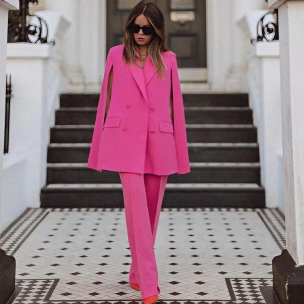 Zara Cape Blazer Size XS and S Pink - Picture 2 of 16